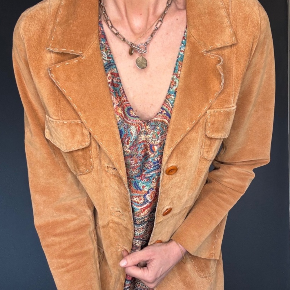 Arden B Camel Suede Blazer